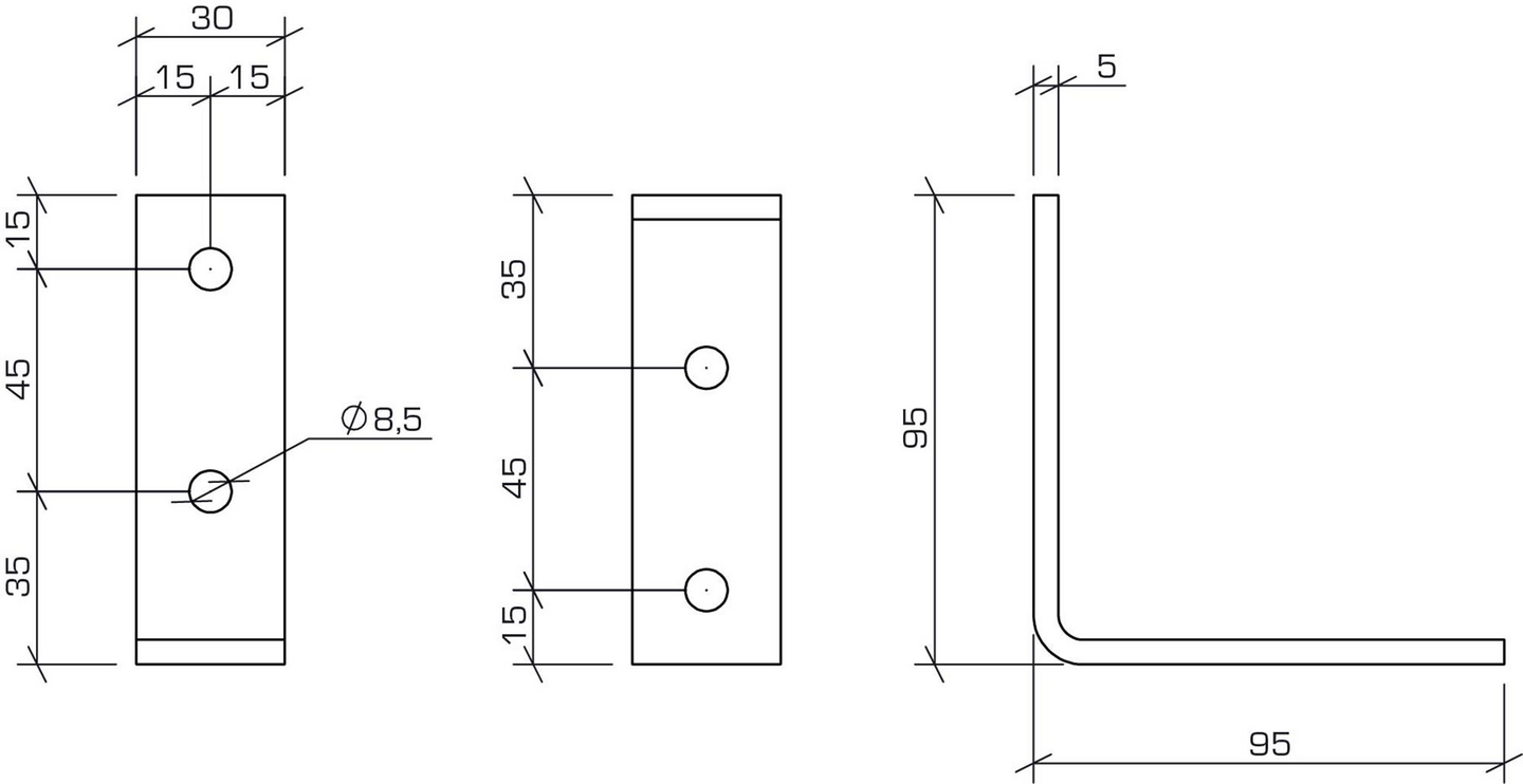 Kulmalevy Paslode 95x95x5,0x30mm VJ95 210931