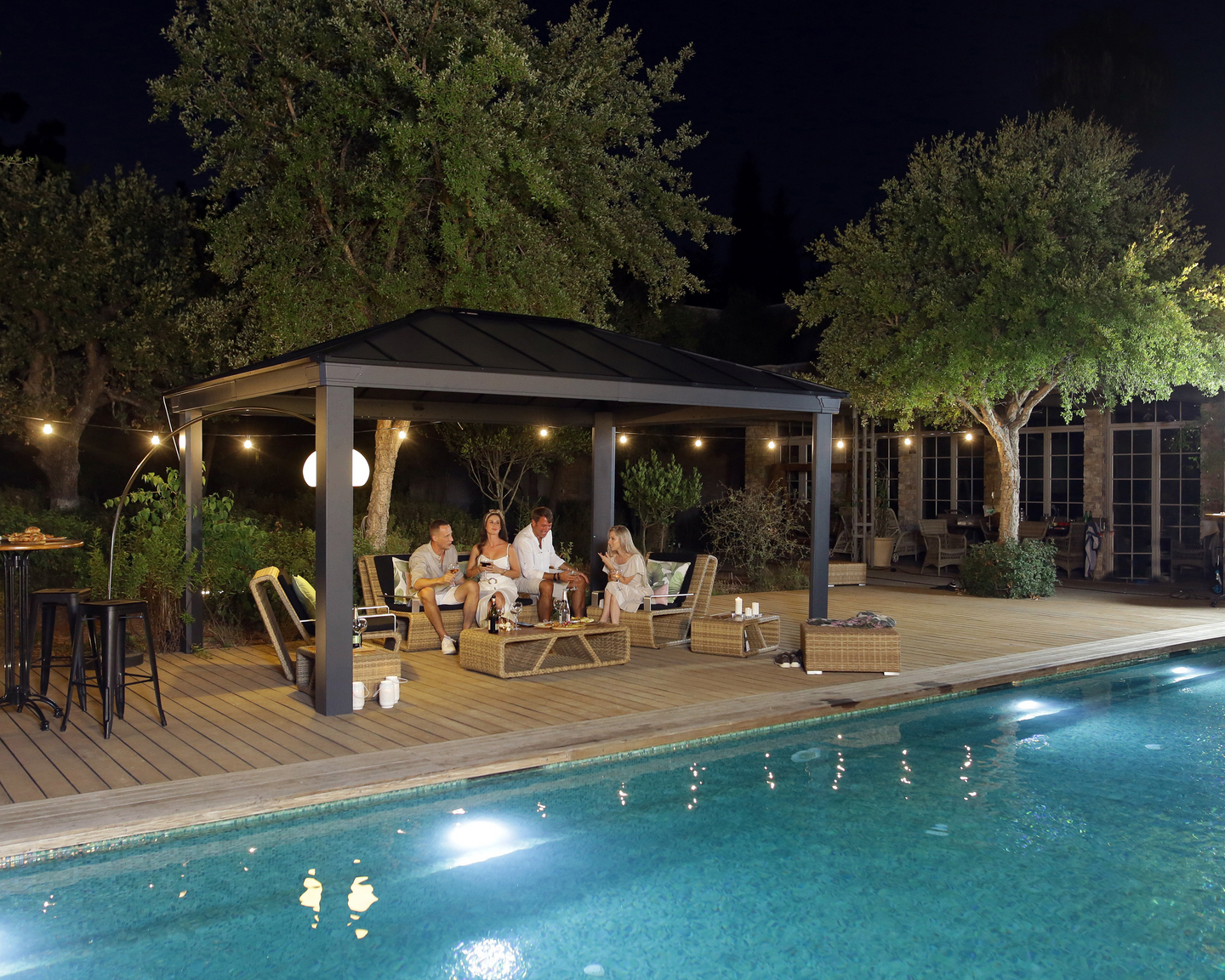 Pergola Palram Dallas 4900 487x363x296cm antrasiitti