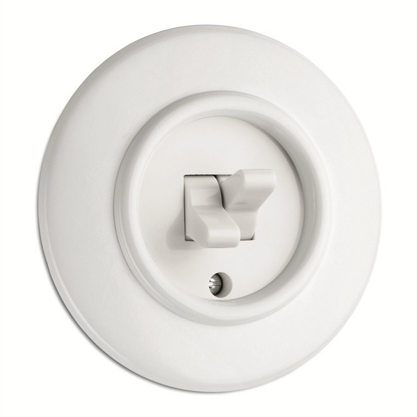 Kruunukytkin 5 uppo valkoinen duroplast