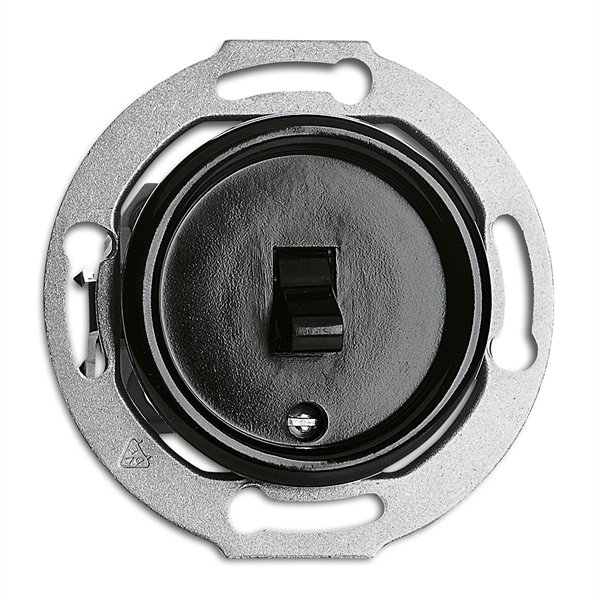 Vaihtokytkin 6 uppo musta bakeliitti