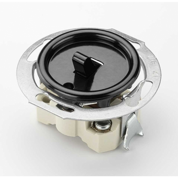 Ristikytkin 7 uppo musta bakeliitti