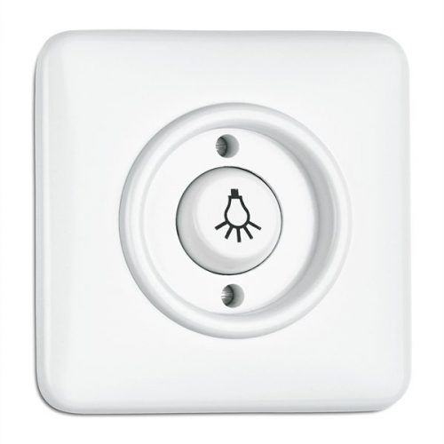 Painonappi lamppusymboli valkoinen duroplast