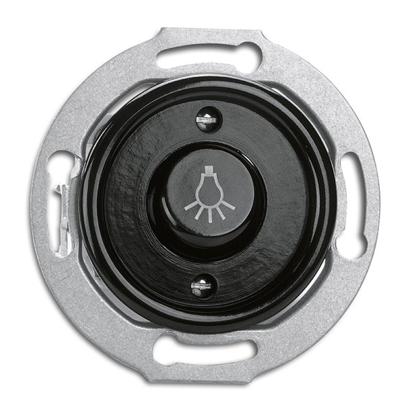 Painonappi lamppusymboli uppo musta bakeliitti