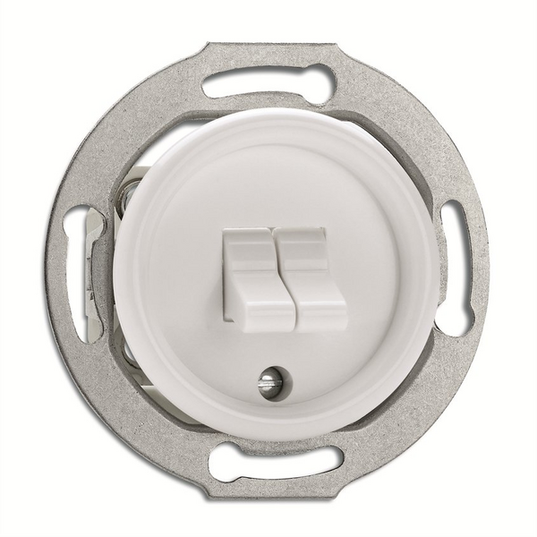 Kruunukytkin 5 uppo valkoinen duroplast