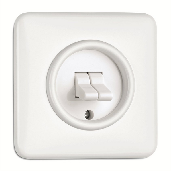 Kruunukytkin 5 uppo valkoinen duroplast