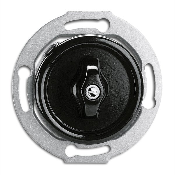 Ristikytkin 7 väännettävä uppo musta bakeliitti