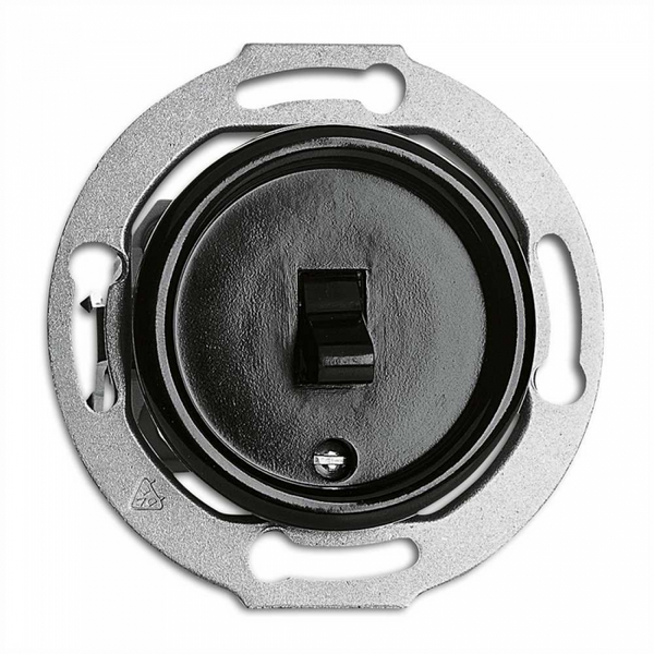 Ristikytkin 7 uppo musta bakeliitti