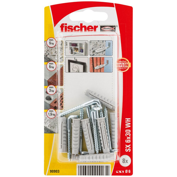 Nailontulppa Fischer SX 6 HK