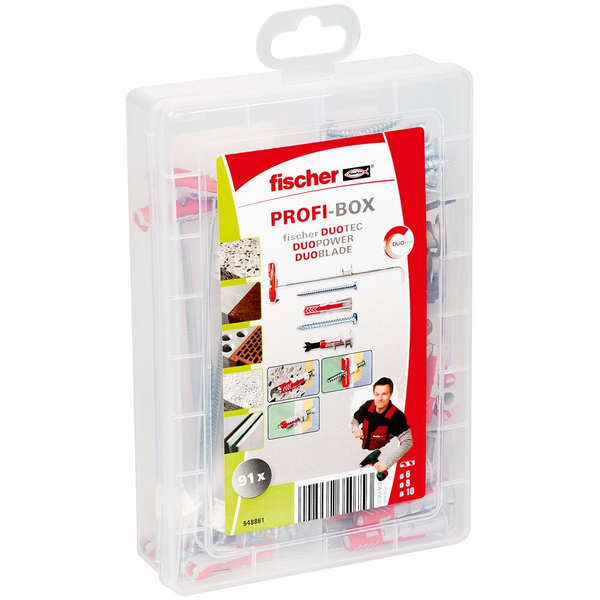 Kiinnikelajitelma Fischer Profi-Box Duo + ruuvit 91kpl