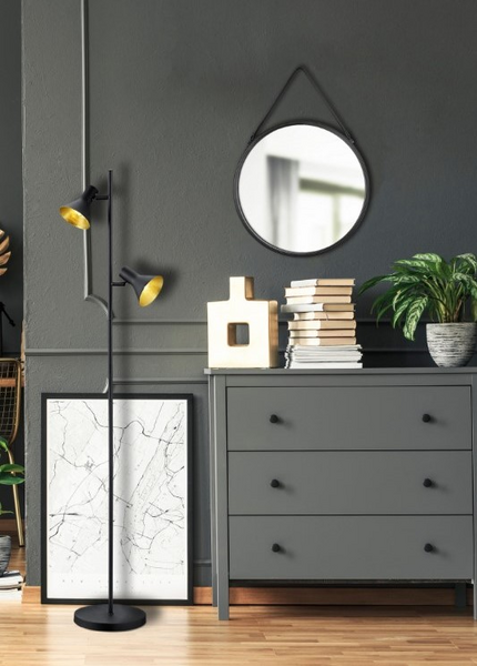 Lattiavalaisin TRIO Nina R40162002 E14 musta