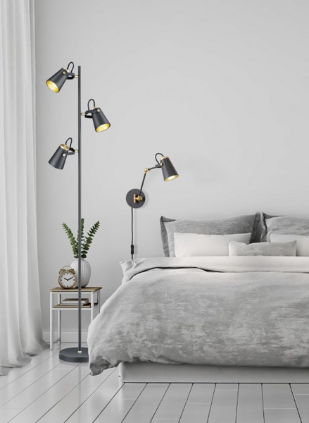 Lattiavalaisin TRIO Edward E14 musta