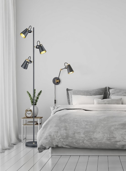 Seinävalaisin TRIO Edward E14 musta