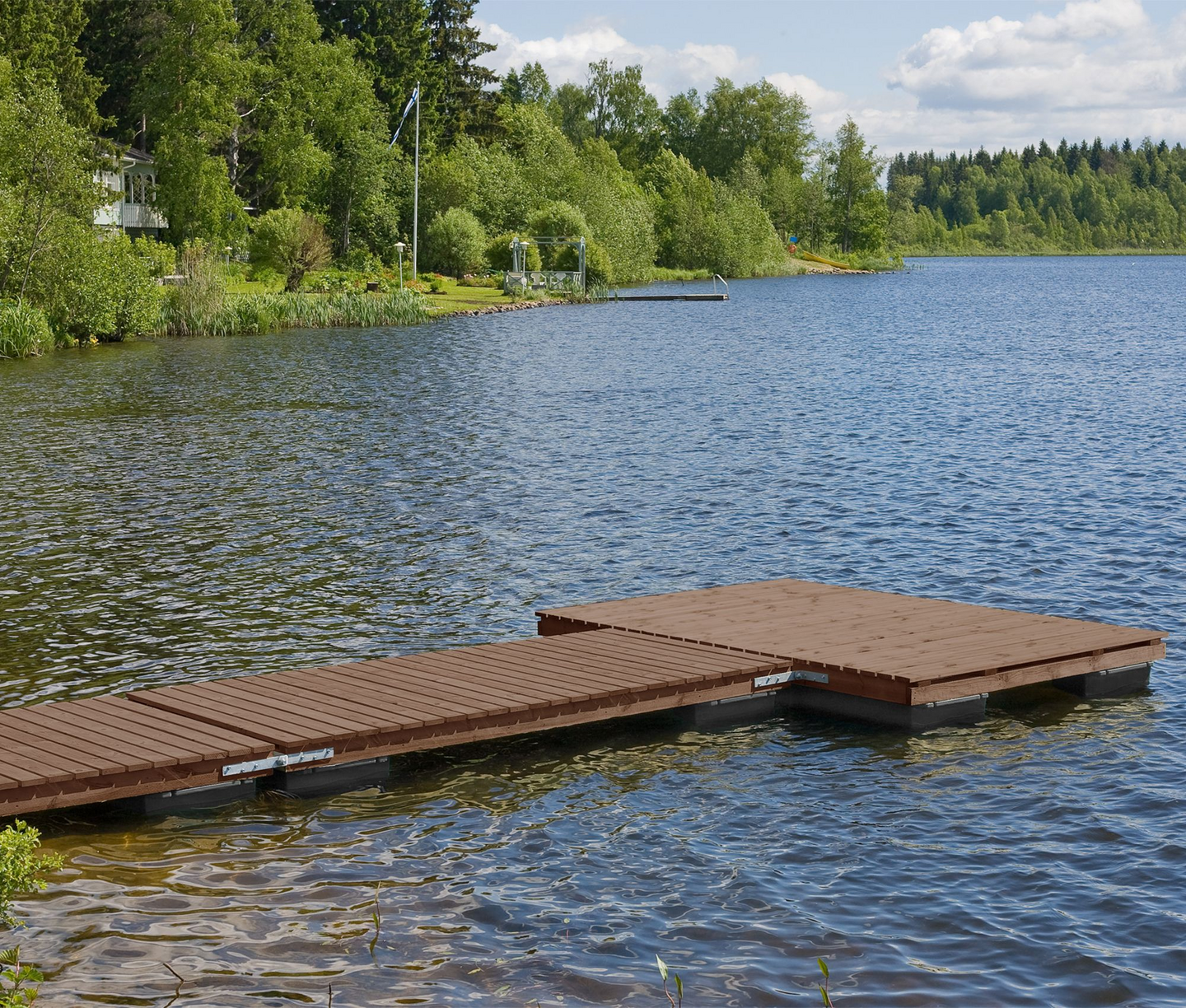 Laituri Inora 180x270cm leveä päätyosa ruskea