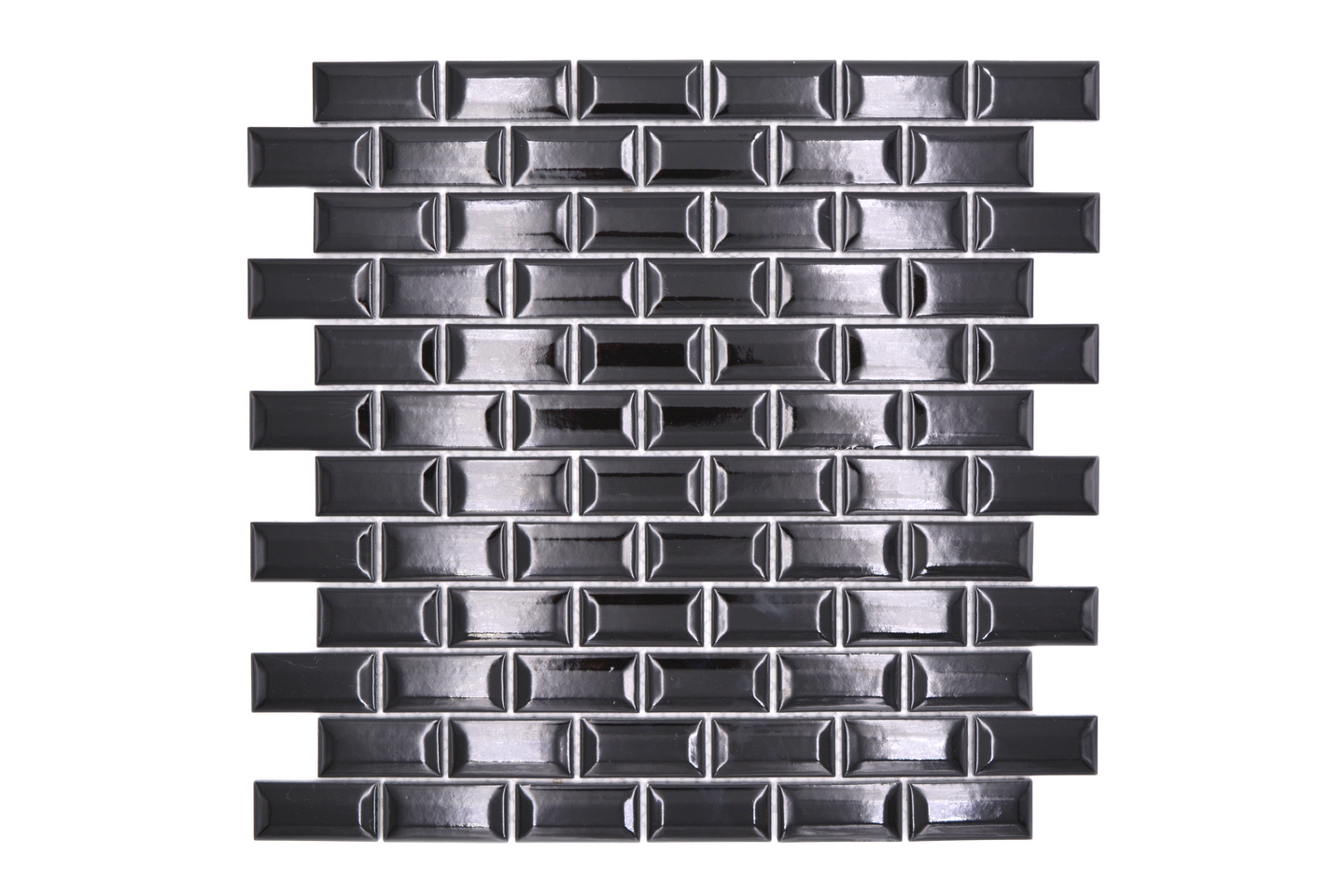 BRICK CELLO 2,3X4,8/30X30 SVART PER, MOSAIK BRICK 2,3X4,8/30X30 SVA