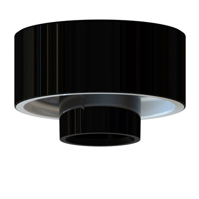 Posliinikanta musta suora IP20 E27 84,5mm kierre