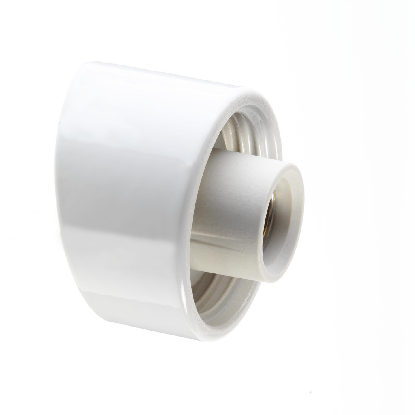 Posliinikanta valkoinen vino IP54 E27 84,5mm kierre