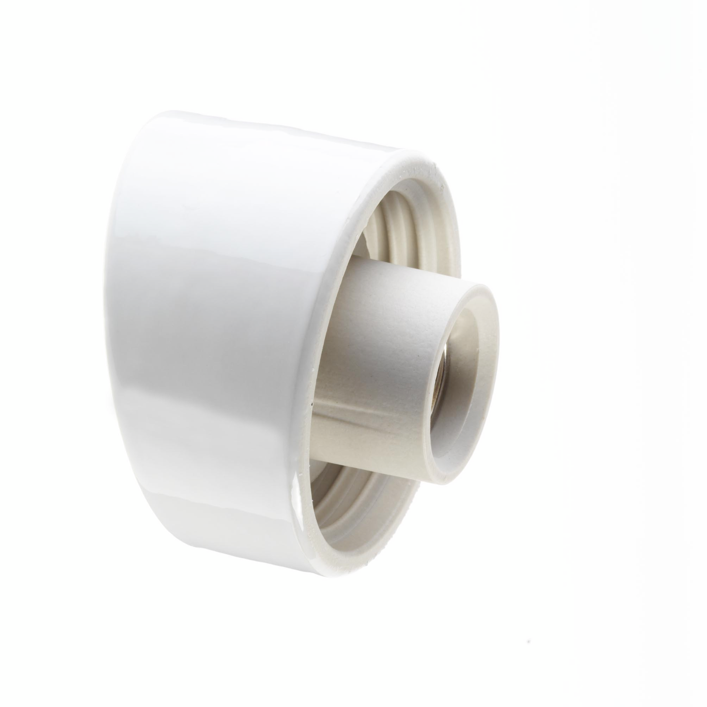 Posliinikanta valkoinen vino IP20 E27 84,5mm kierre