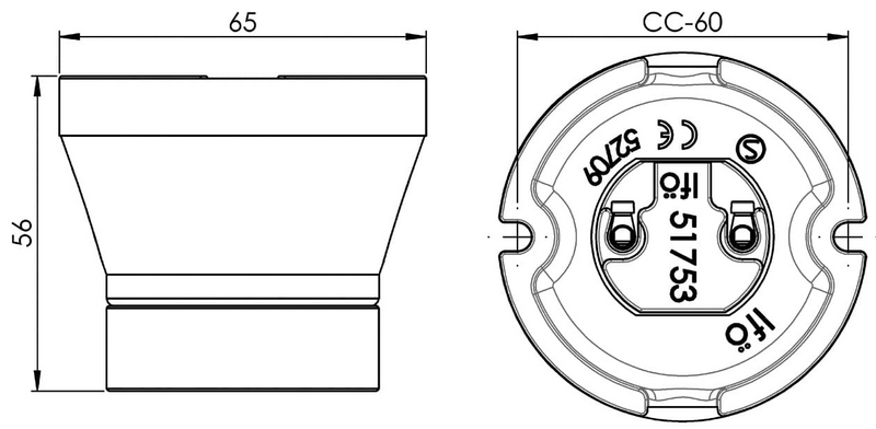 Lampunpidike IP20 suora E27 valkoinen posliini