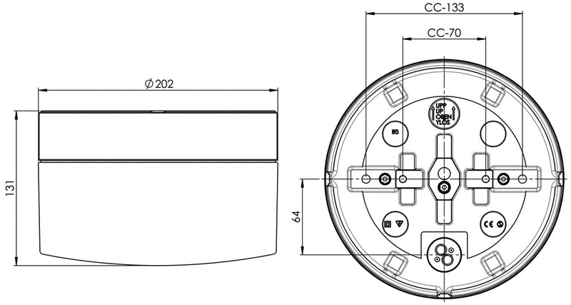 Posliinivalaisin Opus 200/135 IP44 E27 musta matta opaali