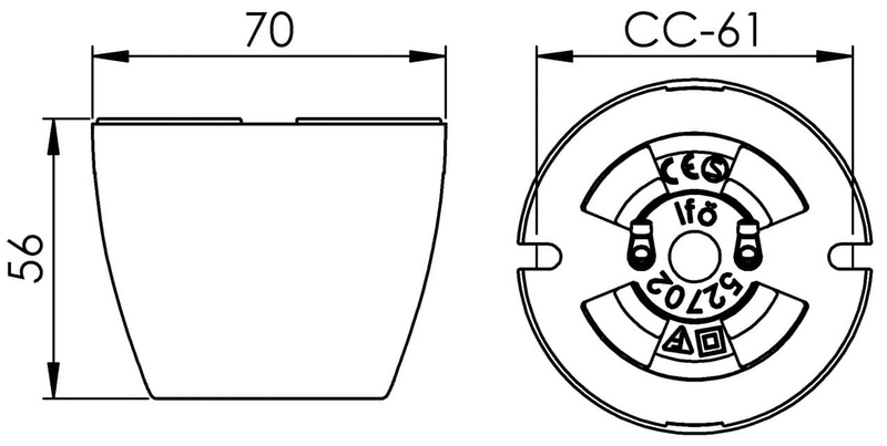 Lampunpidike Basic IP20 suora E27 ruskea posliini