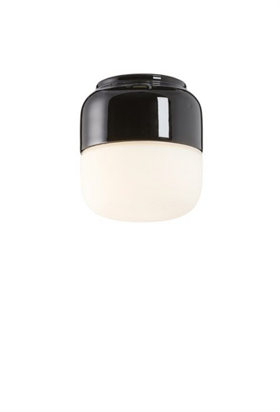 Led-valaisin Ohm 100/110 4W IP44 musta matta opaali