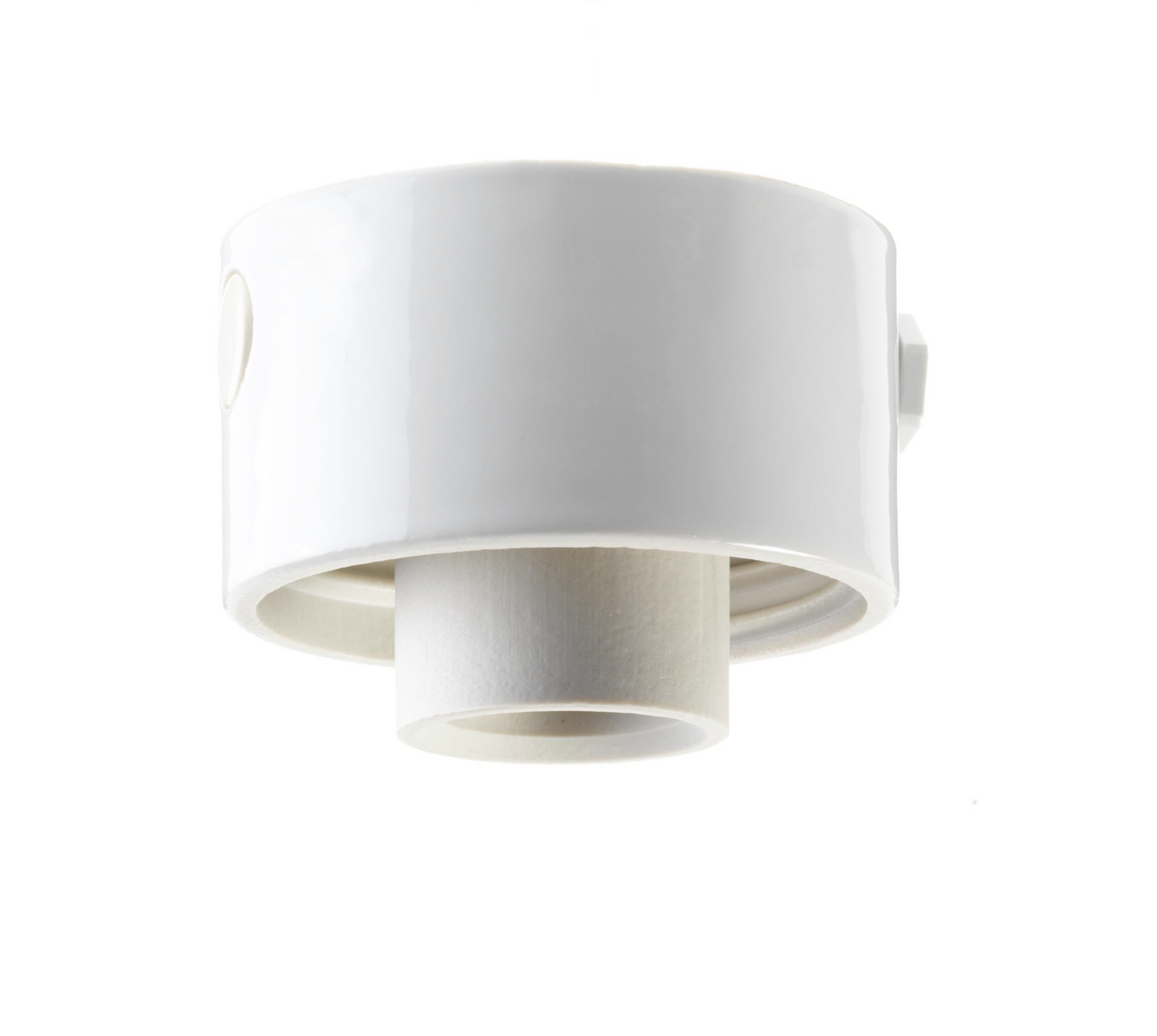 Posliinikanta valkoinen suora IP54 E27 pinta 84,5mm kierre