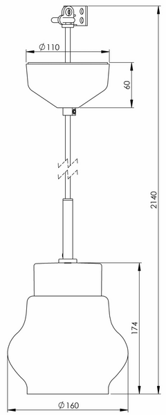 Riippuvalaisin Smycka Emma IP20 E27 musta kirkas lasi