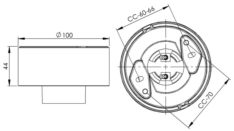 Posliinikanta valkoinen suora IP20 E27 84,5mm kierre