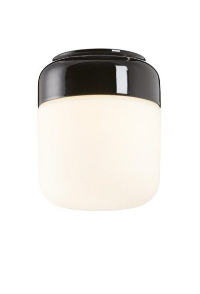 Led-valaisin Ohm 140/170 10W IP44 musta matta opaali