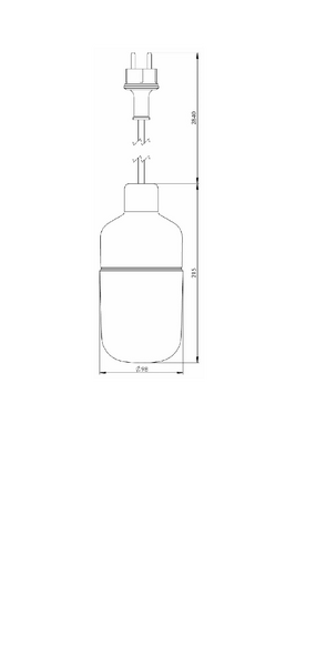 Riippuvalaisin ulkokäyttöön Ohm 100/215 musta IP44 E27