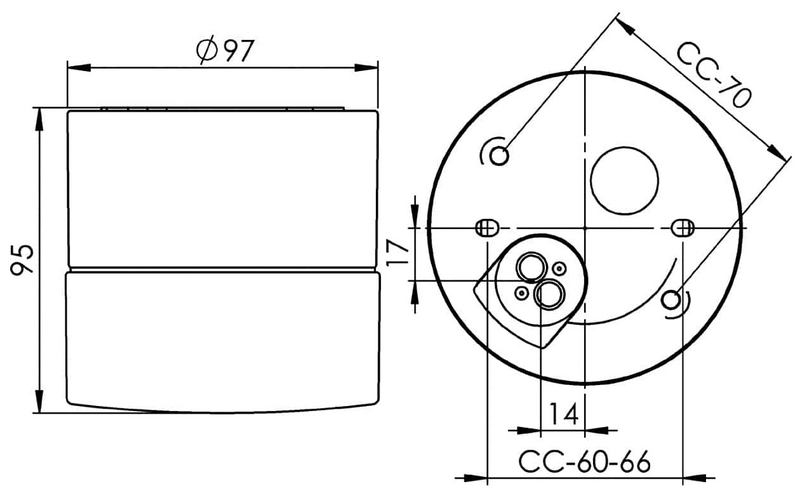 Led-valaisin Opus 100/100 4W IP44 valkoinen matta opaali