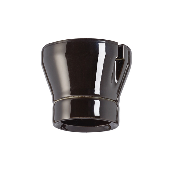 Lampunpidike IP20 suora E27 musta posliini