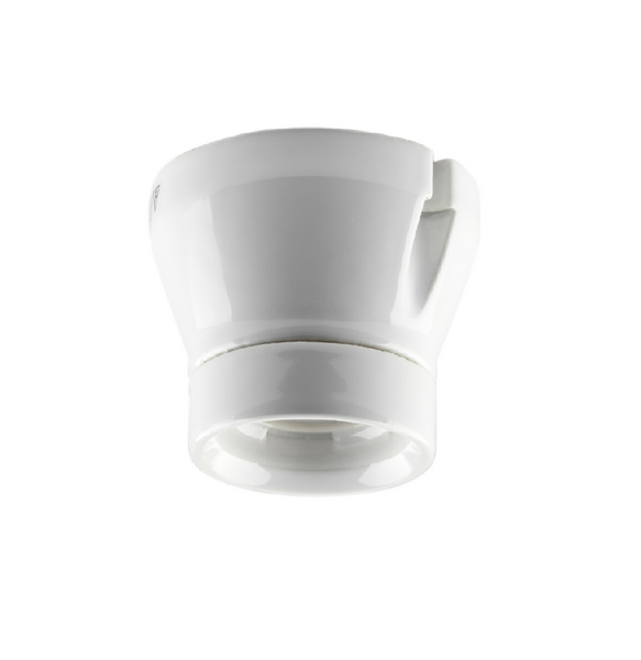 Lampunpidike IP20 suora E27 valkoinen posliini