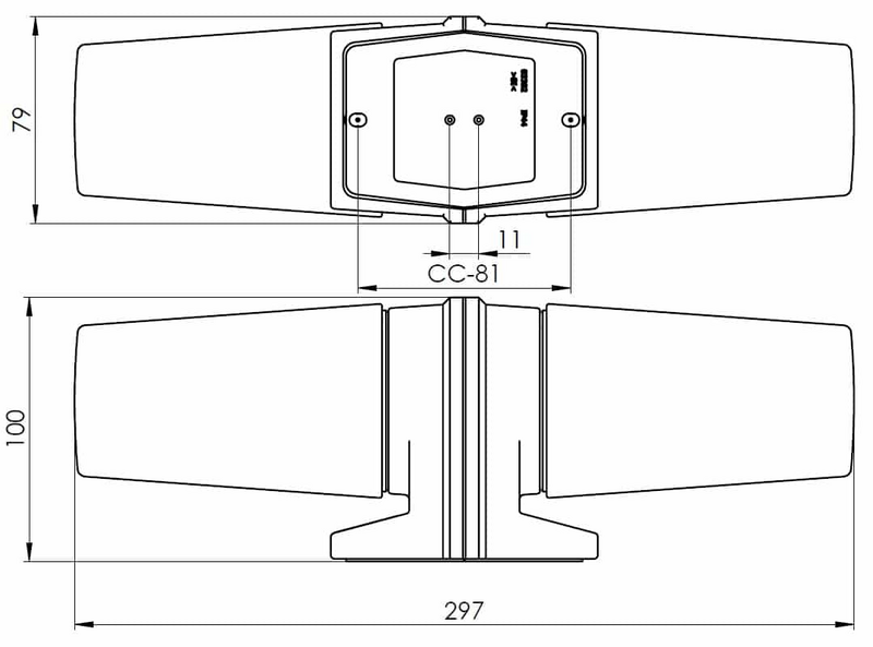 Posliinivalaisin Bernadotte harmaa IP44 tupla E14