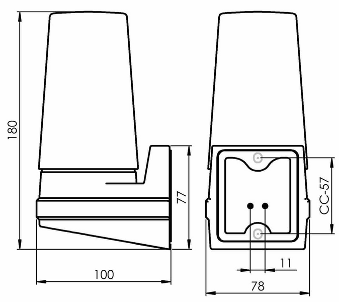 Posliinivalaisin Bernadotte harmaa IP44 yksittäinen E14