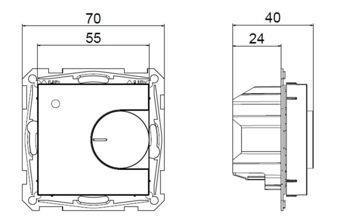 Yhdistelmätermostaatti OPAL Ecoeasy 16 IP21 16A