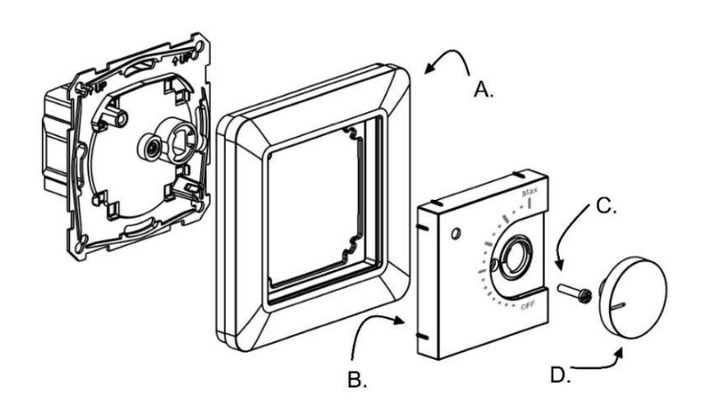 Yhdistelmätermostaatti OPAL Ecoeasy 16 IP21 16A