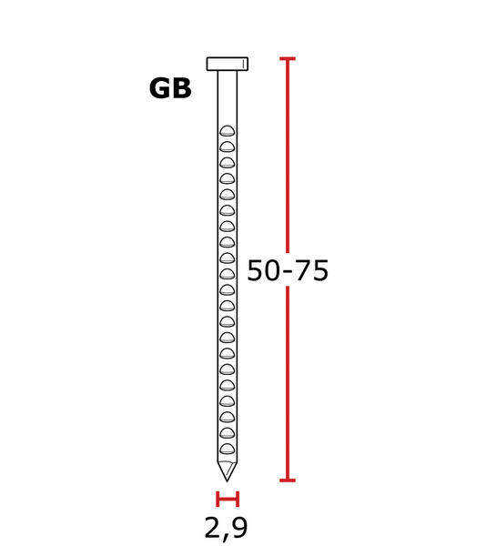 Konenaula Senco 21 65x2,87mm kirkas liima