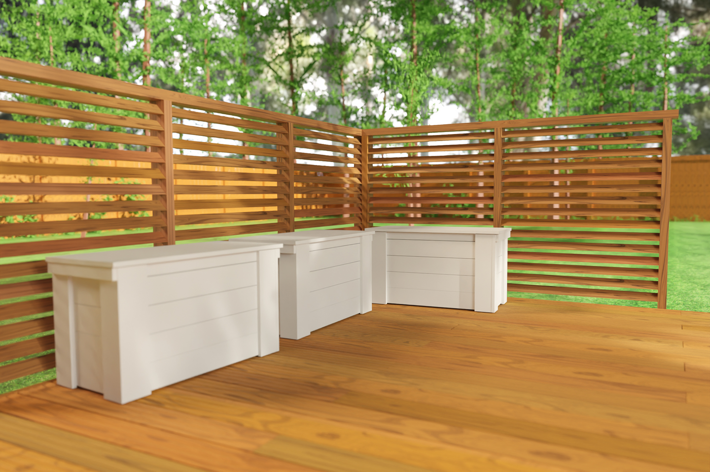 Piha-arkku Miljöökoriste 80x40x45cm valkoinen