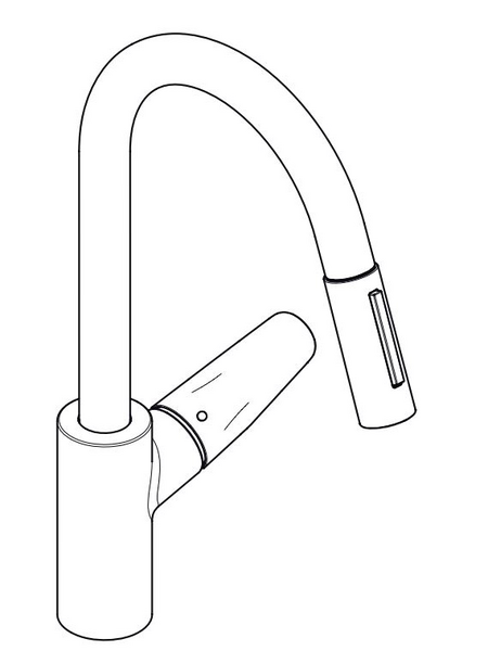 Keittiöhana Hansgrohe 31846670 Focus 240 ulosvedettävä musta