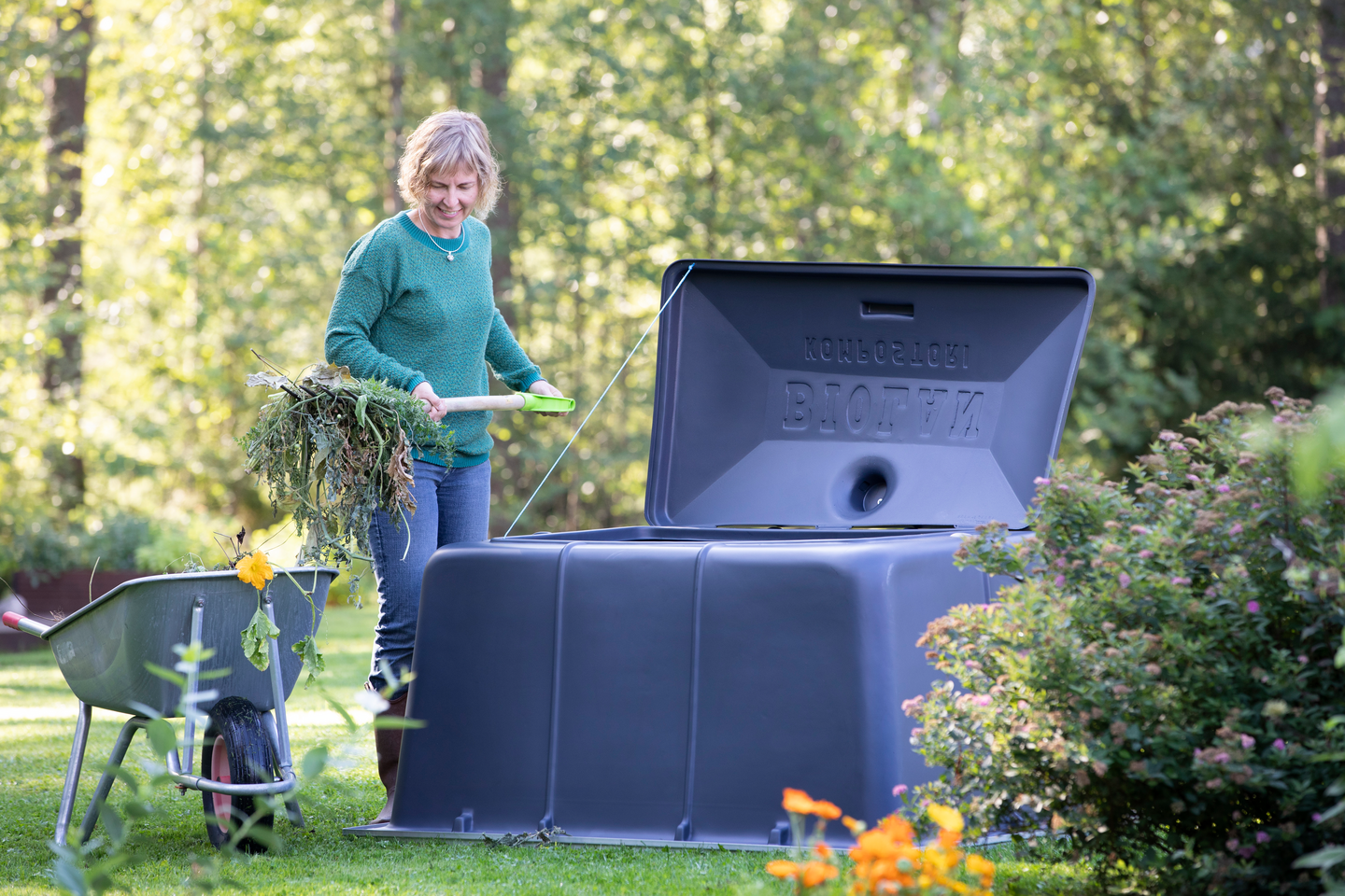 Puutarhakompostori Biolan 900l harmaa