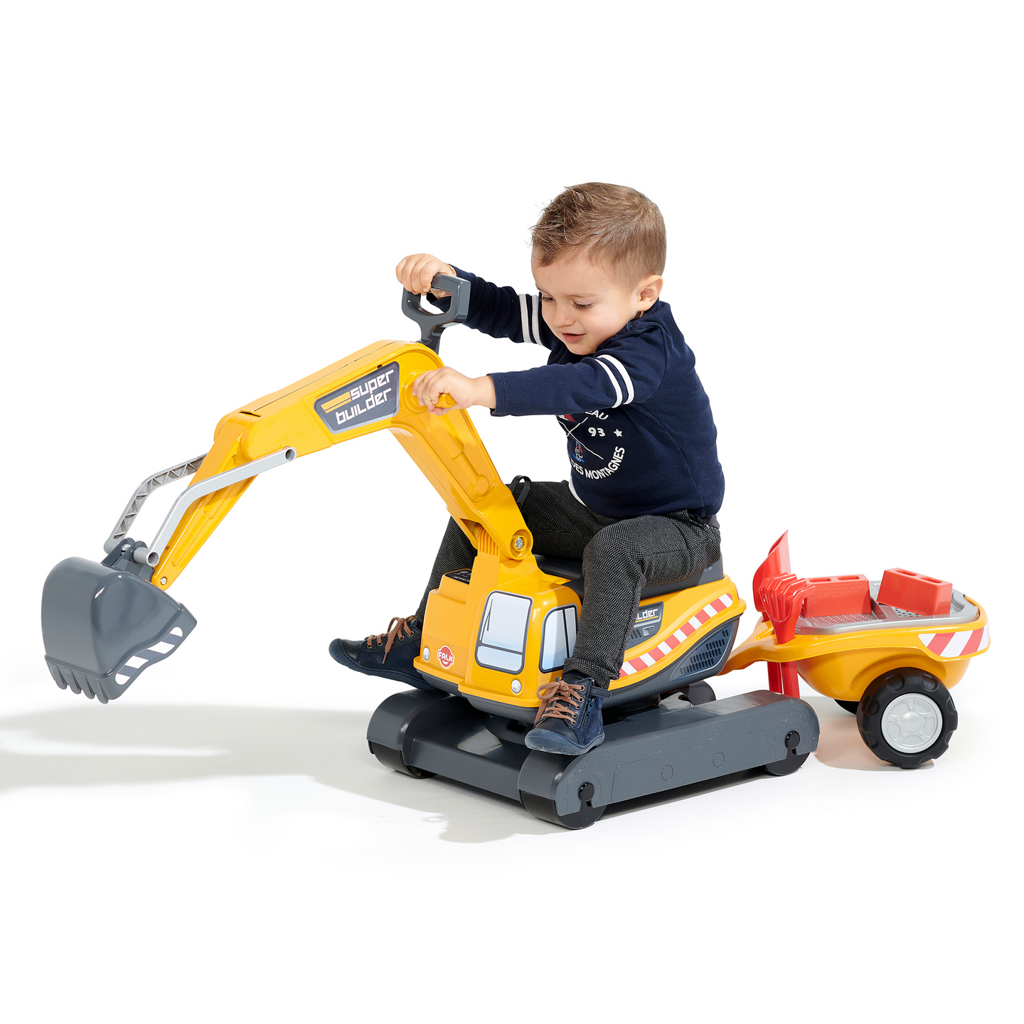 Kaivinkone Super Builder + perävaunu