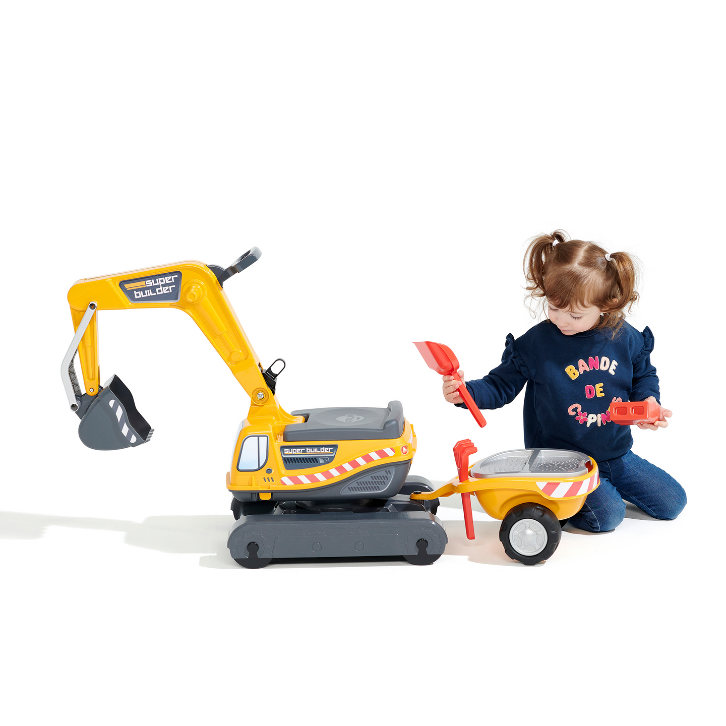 Kaivinkone Super Builder + perävaunu