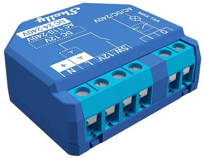 Releyksikkö Shelly Plus 1 16A 1-K WiFi