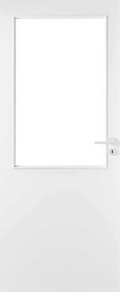 Sisäovi Cello laaka 1-ruutuinen kirkas lasi valkoinen