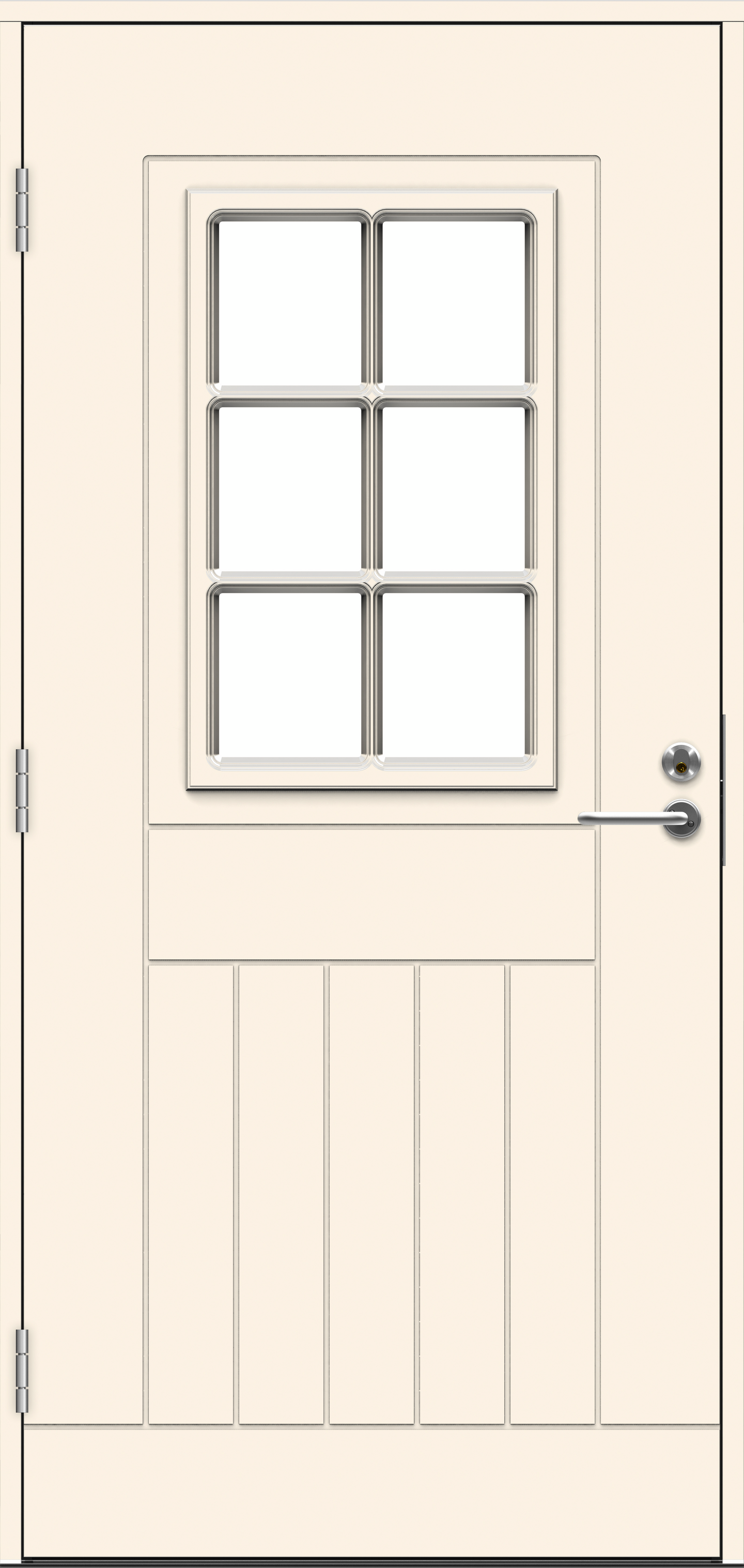 Ulko-ovi Swedoor ECO Wadden 10x21 valkoinen