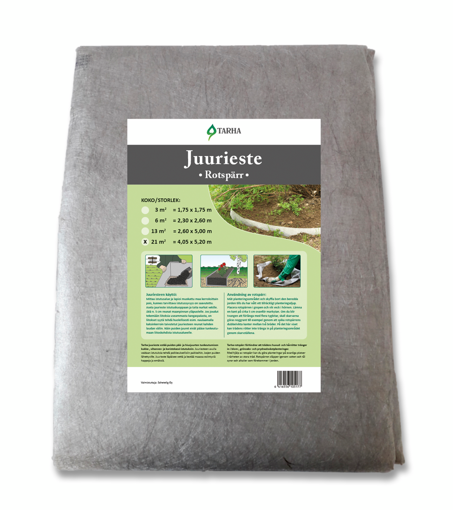 Juurieste Tarha 21m² 4,05x5,20m