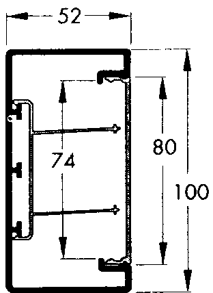 Johtokanava Schneider TEK-U100 PV 100x52