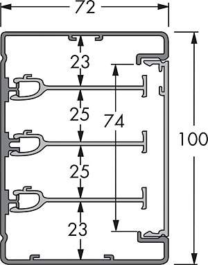 Johtokanavarunko Schneider Electric Thorsman INKA-U101 72mm valkoinen