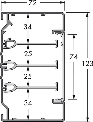 Johtokanavarunko Schneider Electric Thorsman INKA-U123 72mm valkoinen